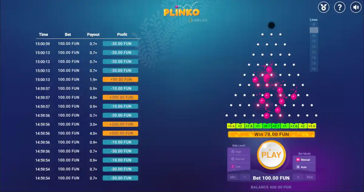 1Win Plinko Juego